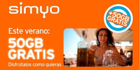 simyo. Este verano: ¡50GB de regalo!