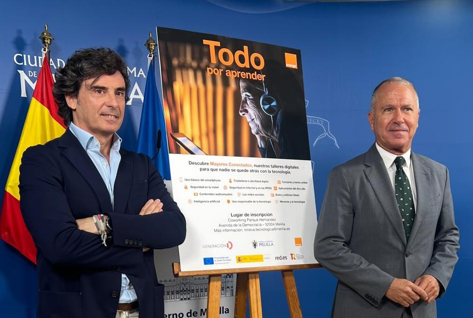 La Ciudad Autónoma de Melilla y Orange impulsan la capacitación digital de los mayores con el proyecto “Igualdad digital, mayores conectados”