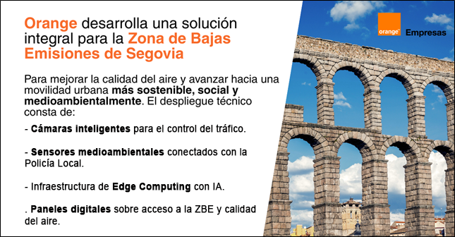 Orange impulsa la Zona de Bajas Emisiones de Segovia y su transición hacia una ciudad inteligente