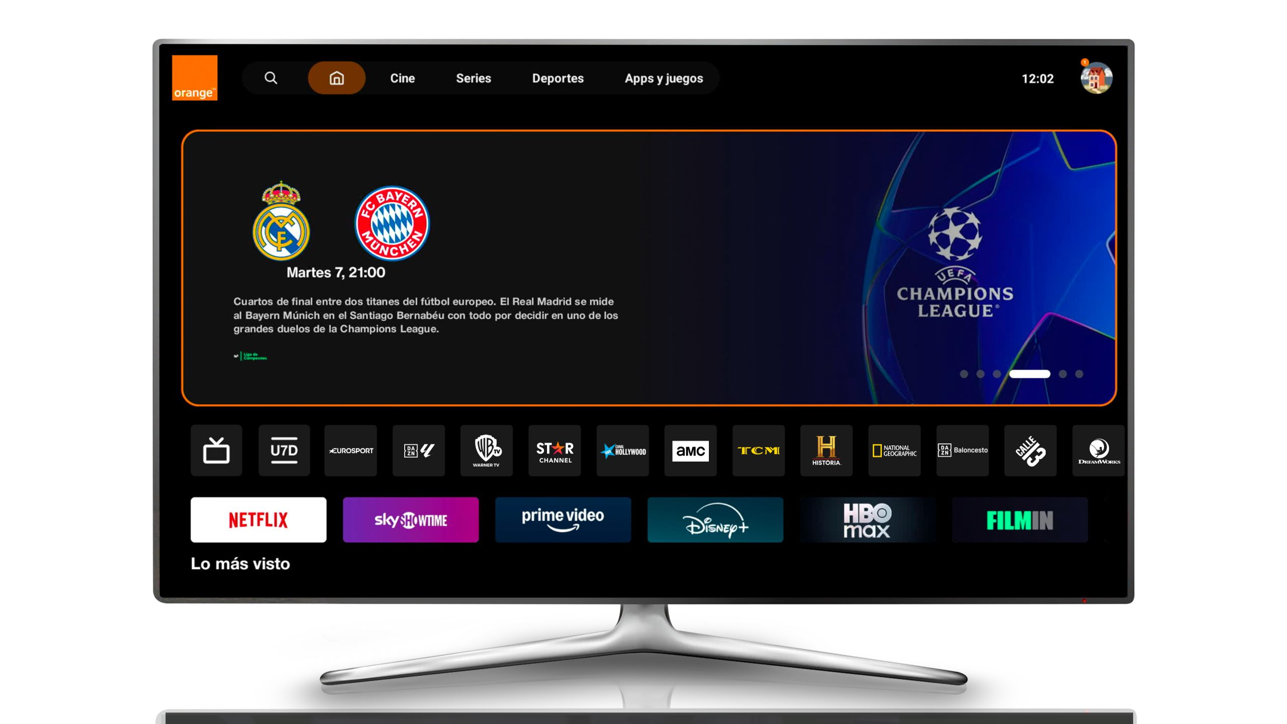 Orange TV amplía su oferta de contenidos HDR para ofrecer la mejor experiencia a sus abonados en los partidos de Champions  
